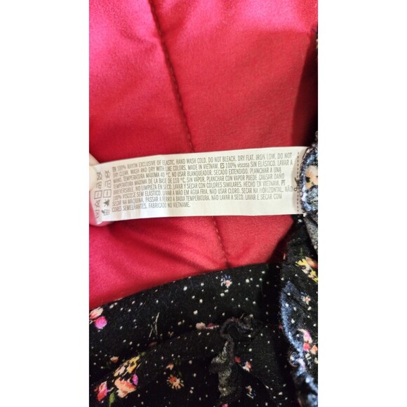 Forever 21 Black Dainty Micro Floral Smocked Waistband Skirt Youth L/ Women XS - Picture 8 of 8